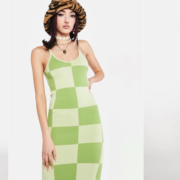 PEPPERMAYO Cali Sweetheart Checkered maxi dress - Picture 1 of 6